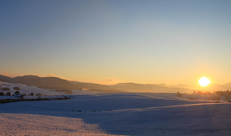 Winter panorama of the Asiago plateau