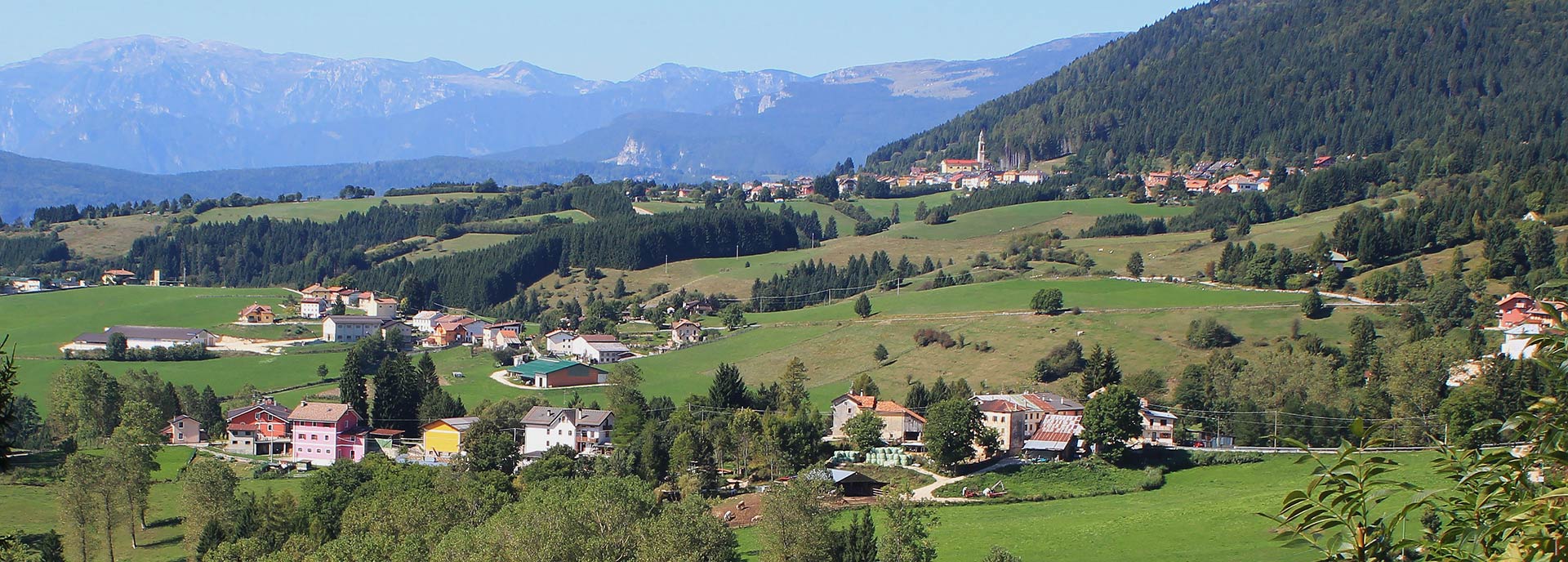 The panorama of Mezzaselva di Roana